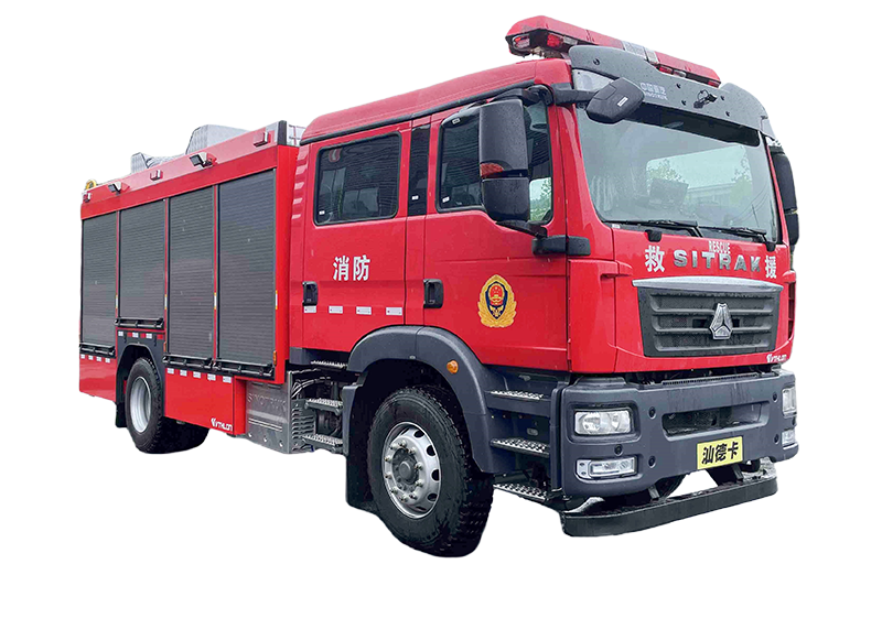 重汽汕德卡 6噸 水罐消防車(chē)